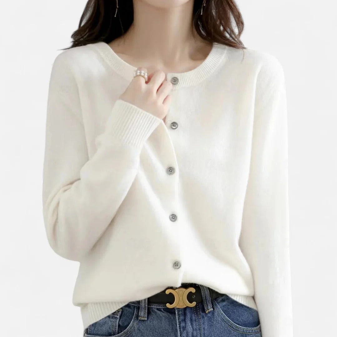 Fiorenno | Women’s Knit Cardigan with Round Neck