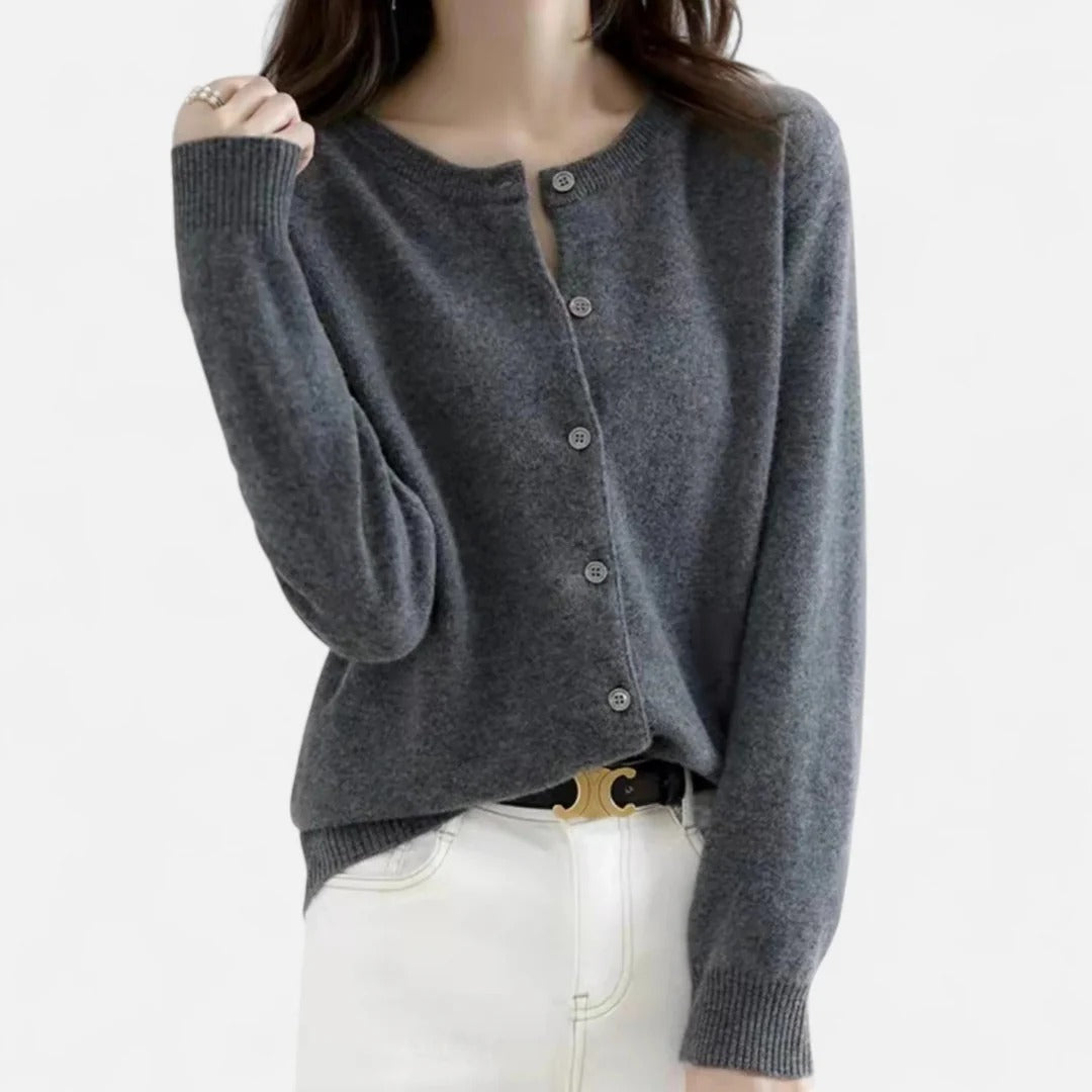 Fiorenno | Women’s Knit Cardigan with Round Neck