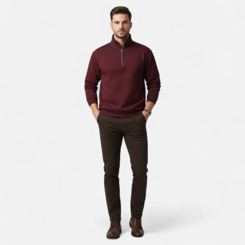 Fiorenno | Men's Casual Half-Zip Sweater – Modern Comfort and Refined Style