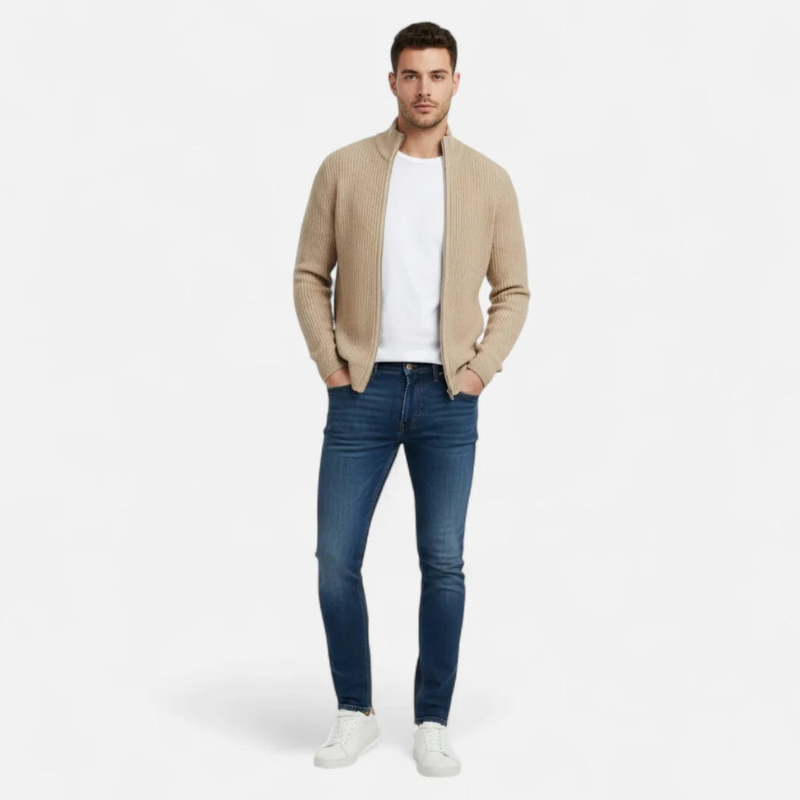 Fiorenno | Men's Zip-Up Sweater – Classic Style for Everyday Comfort