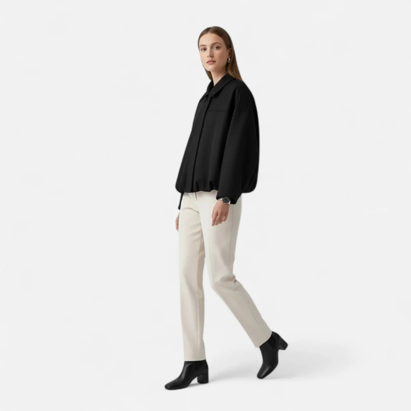 Fiorenno | Women's Draped Silhouette Jacket – Modern Elegance and Everyday Comfort