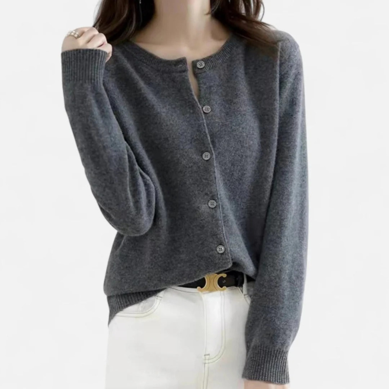 Fiorenno | Women’s Knit Cardigan with Round Neck