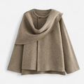 Fiorenno | Women's Shawl Collar Cape Coat – Effortless Elegance and Everyday Comfort