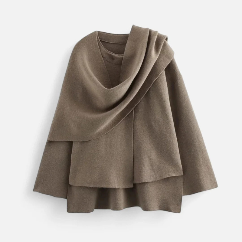 Fiorenno | Women's Shawl Collar Cape Coat – Effortless Elegance and Everyday Comfort