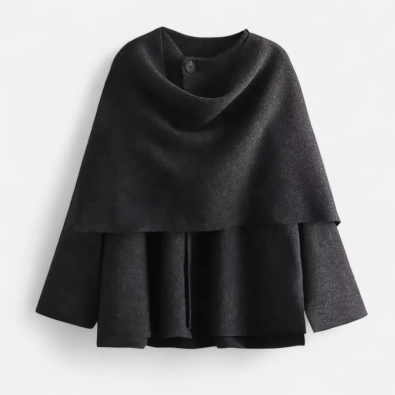 Fiorenno | Women's Shawl Collar Cape Coat – Effortless Elegance and Everyday Comfort