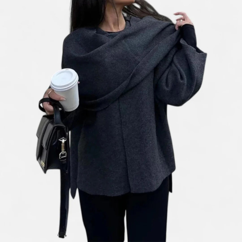 Fiorenno | Women's Shawl Collar Cape Coat – Effortless Elegance and Everyday Comfort