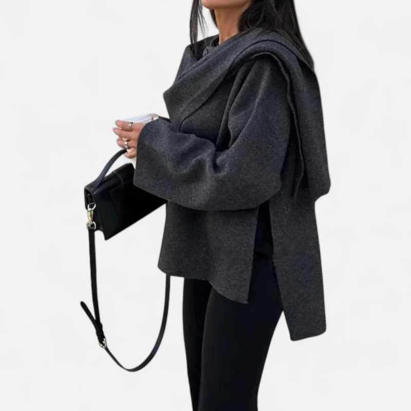 Fiorenno | Women's Shawl Collar Cape Coat – Effortless Elegance and Everyday Comfort